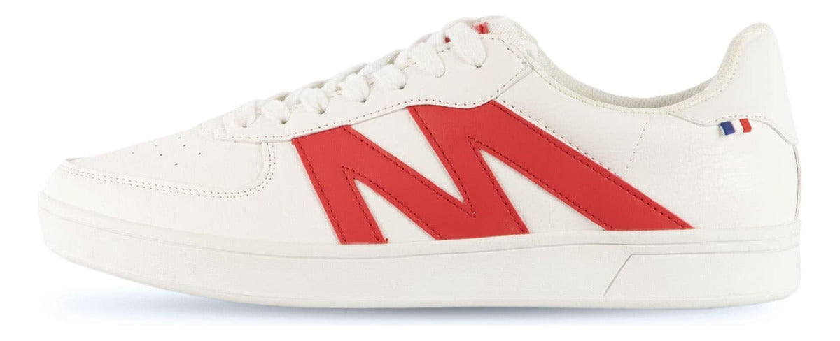 Zapatilla Michelin Palermo Blanco-rojo Mujer