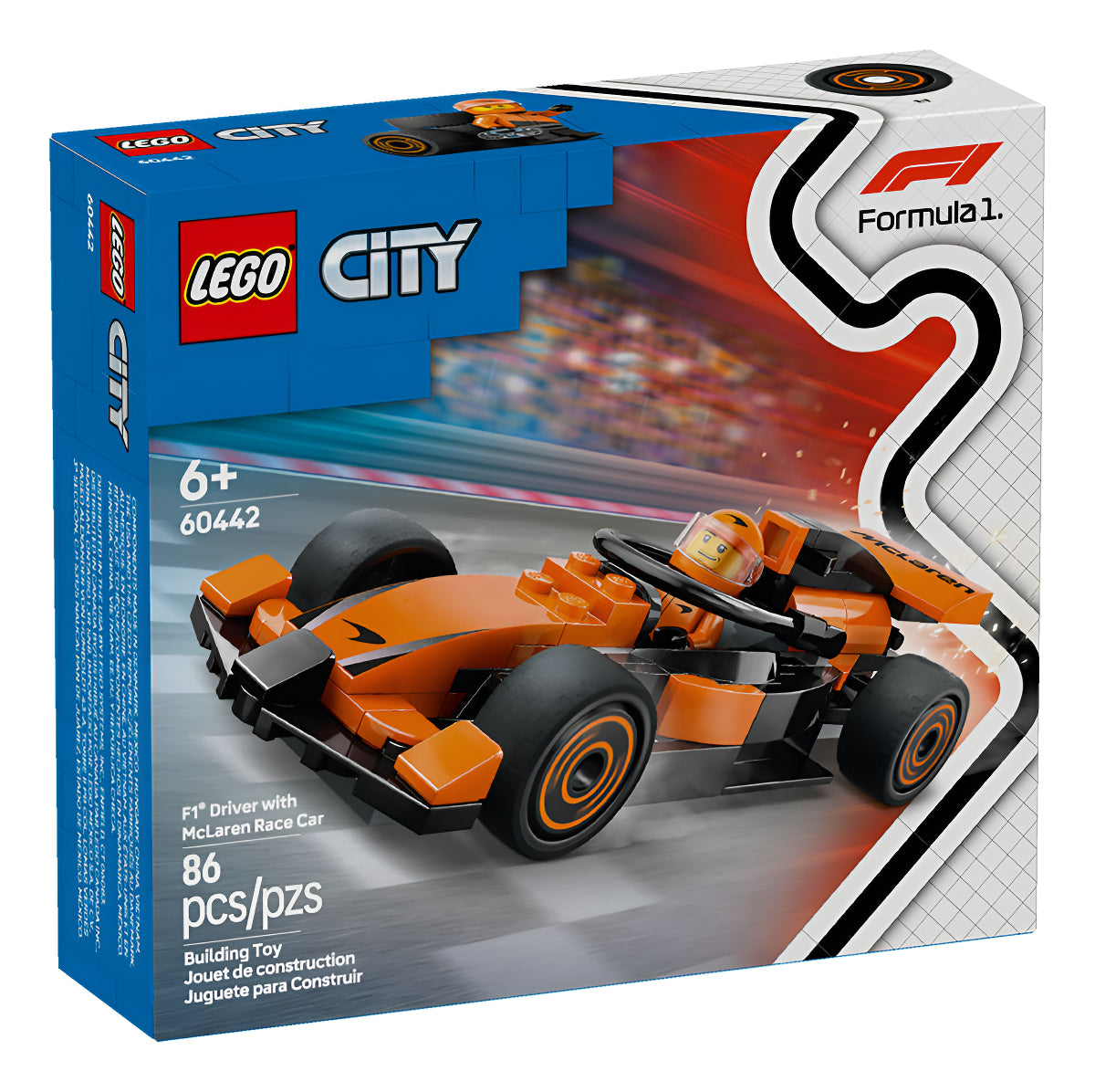 Lego City F1 Piloto Y Auto Mclaren 86 Piezas