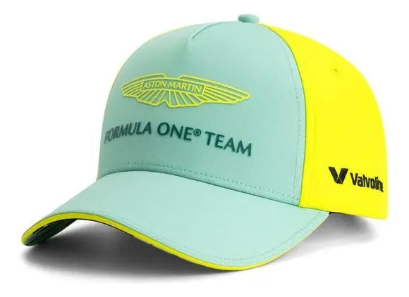 Gorra Aston Martin F1 Edición Especial Miami 2025 Celeste Ajustable Adulto Liso