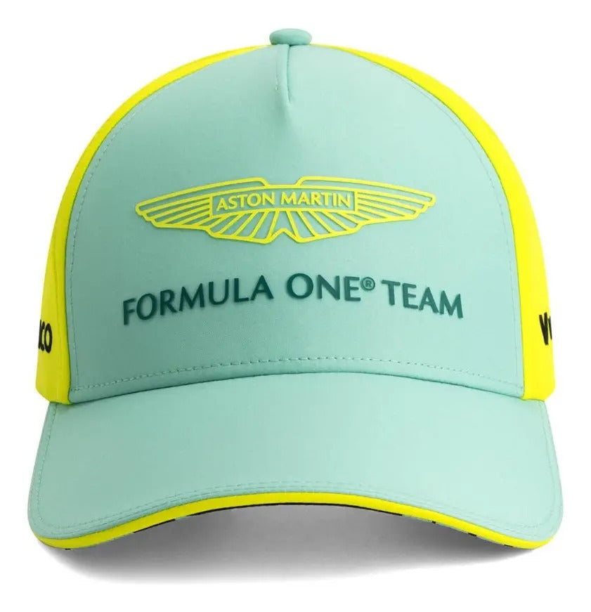 Gorra Aston Martin F1 Edición Especial Miami 2025 Celeste Ajustable Adulto Liso