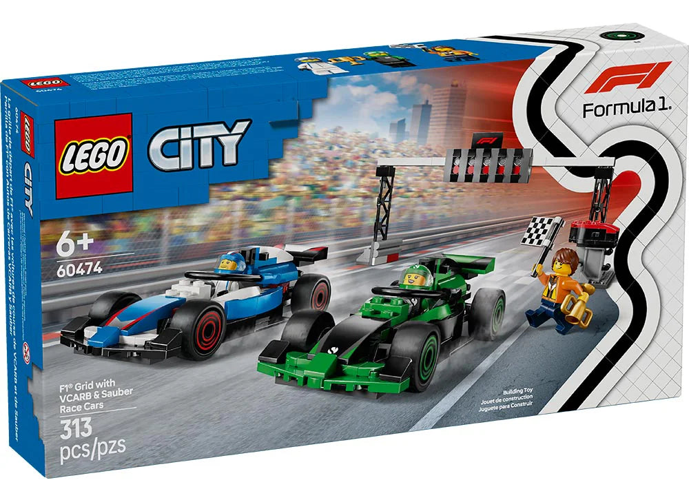 Lego City F1 Car Grid Visa Cash App and Sauber 313 Pieces