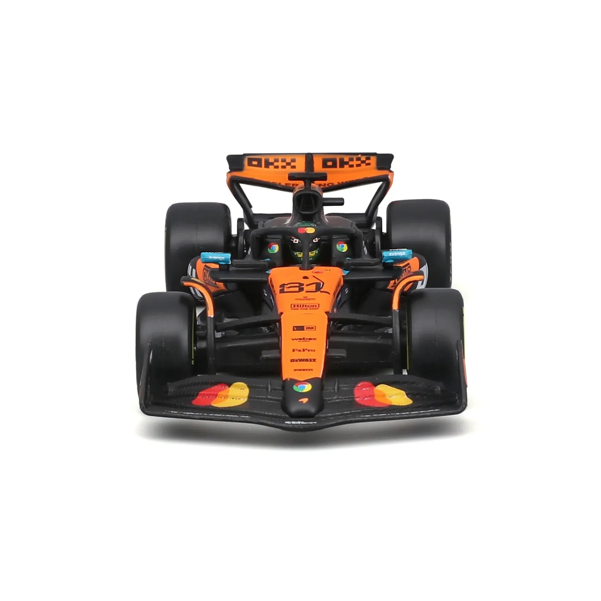 Auto Escala Burago F1 Mclaren MCL39 2025 #4 Oscar Piastri Caja Acrílica Burago 1:43