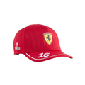 Gorra Charles Leclerc Scuderia Ferrari HP 2025 Rojo Dark Cherry Temporada 2025