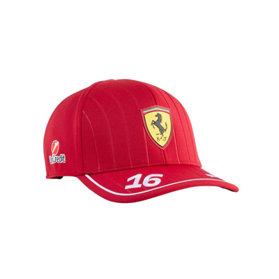 Gorra Charles Leclerc Scuderia Ferrari HP 2025 Rojo Dark Cherry Temporada 2025